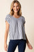 Navy Blue Striped Fine Line Tee