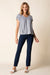Navy Blue Striped Fine Line Tee