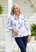 Indigo Crinkle Wildflowers Swing Jacket
