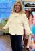 Habitat Ripple Effect Cowl Pullover — Winter White | Asymmetric Seam