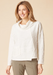 Habitat Ripple Effect Cowl Pullover — Winter White | Asymmetric Seam