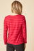 Habitat Shadow Stripe Tee — Wineberry | Scoop Neck | Longer Length