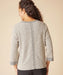 Habitat Grid Texture Center Seam Top — Winter White