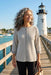 Habitat Grid Texture Center Seam Top — Winter White