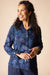 Habitat Crinkle Crepe Scattered Leaves Shirt Jacket