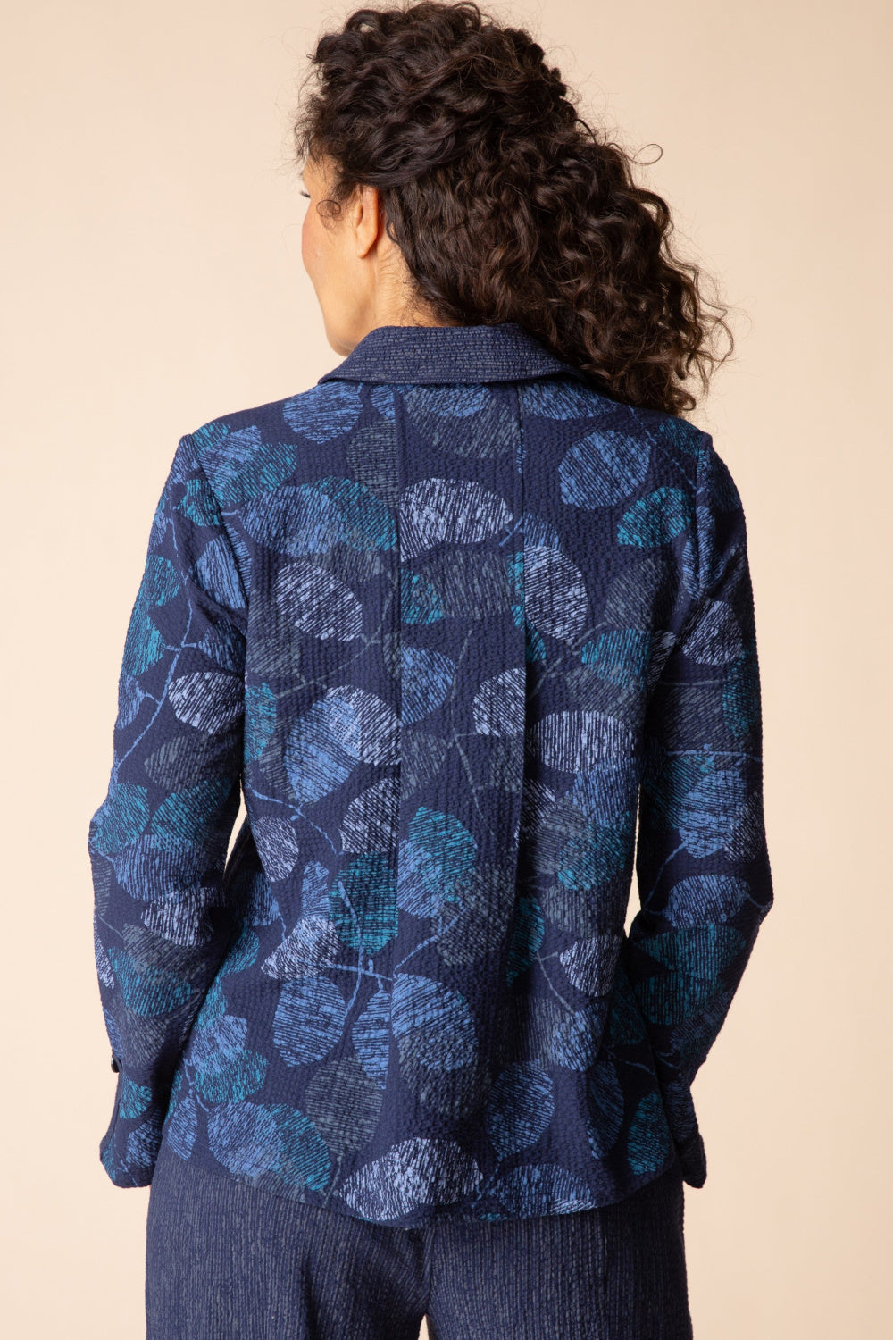 Habitat Crinkle Crepe Scattered Leaves Shirt Jacket