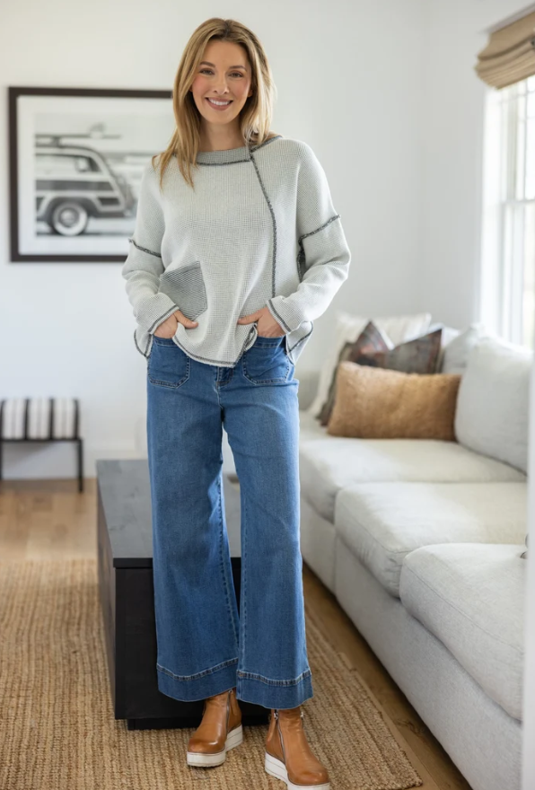 Habitat Inside Out Pullover — Winter White