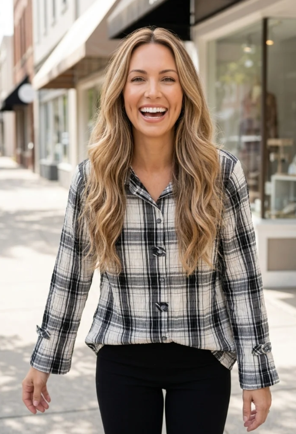 Habitat Crinkle Tunic Shirt — Winter White