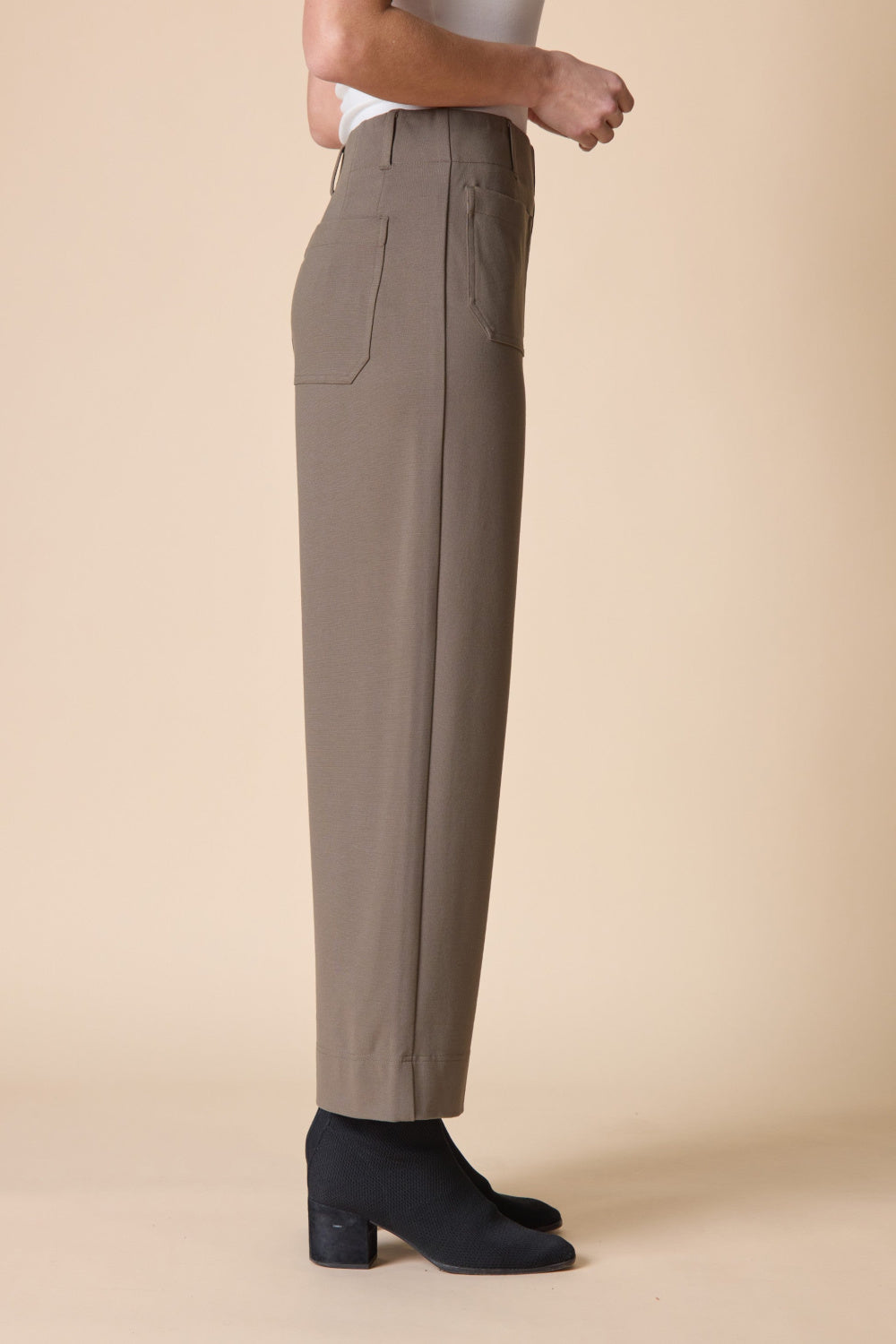 Habitat Luxe Ponte Wide Leg Pants — Umber