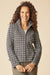 Habitat Houndstooth Knit Jacket — Black & Umber