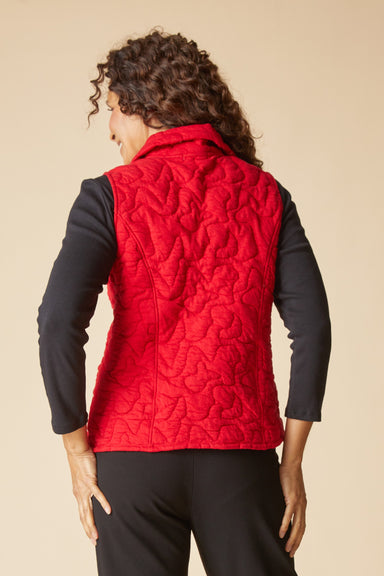 Habitat Quilted Zip-Up Vest — Red