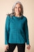 Habitat Puckered Texture Cowl Neck Top — Teal