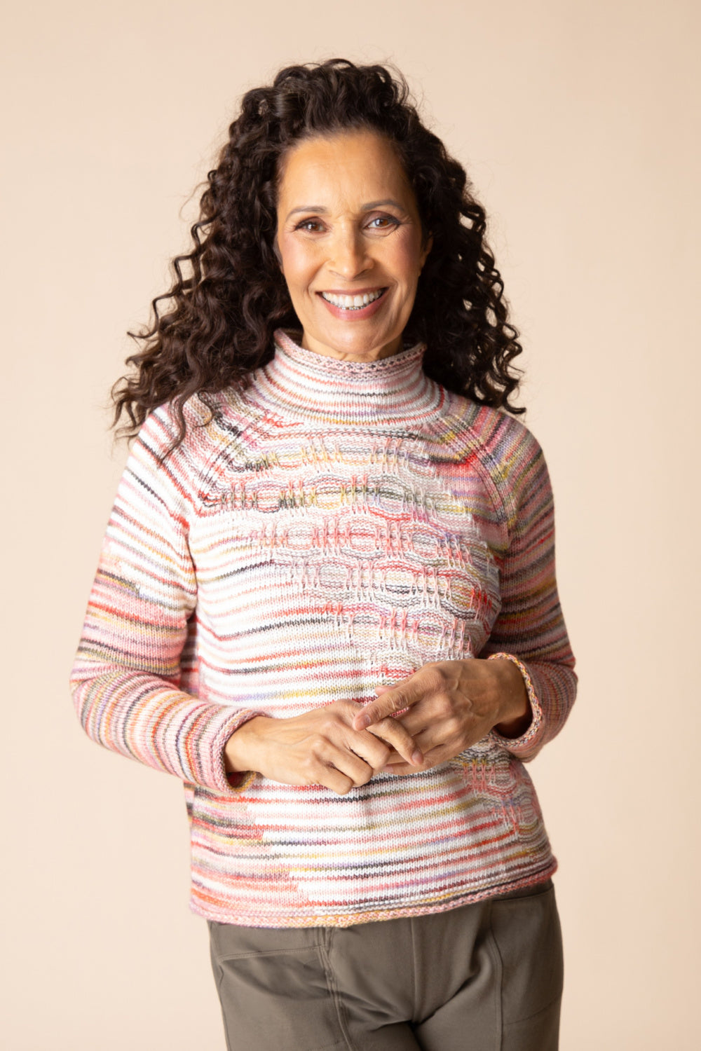 Habitat Mixed-Stitch Mock Neck Pullover