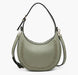 Sage Crescent Shoulder Bag | Chevron Whipstitch | Adjustable Crossbody Strap