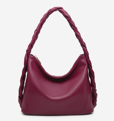 Plum Knotted Hobo Handbag