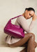 Plum Knotted Hobo Handbag