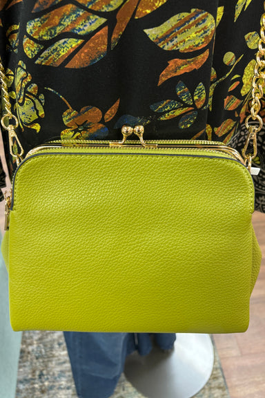 Olive Kiss Lock Gold Chain Bag