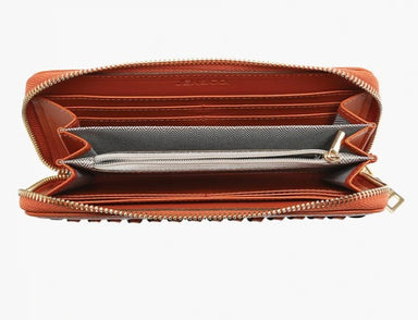 Whipstitch Zip-Around Wallet — Mustard | Fall Colors