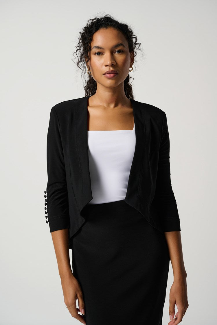Silky Knit Black Peplum Bolero Fabulous Female Boutique Silky Knit Black Peplum Bolero Fabulous Female Boutique