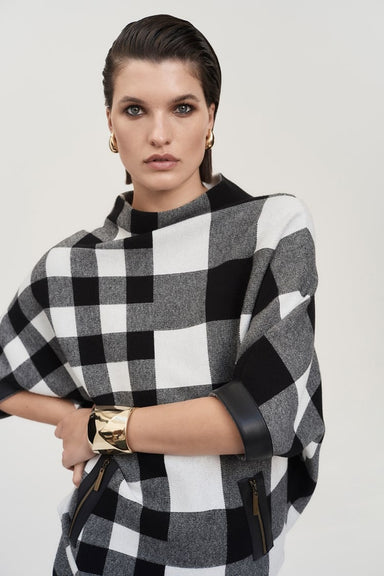 Black & Vanilla Check Sweater