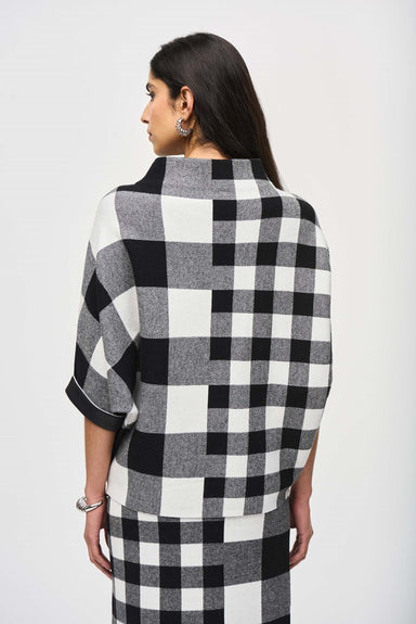 Black & Vanilla Check Sweater