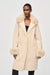 Champagne Fur Collar Long Coat