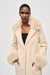 Champagne Fur Collar Long Coat