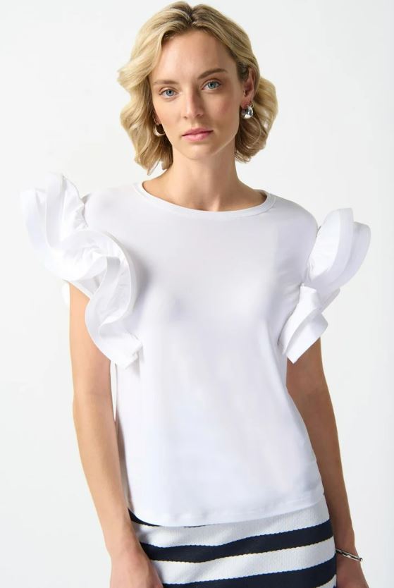 Vanilla Silky Knit Statement Sleeve Top