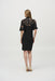 Black Rose Print Jacquard Dress