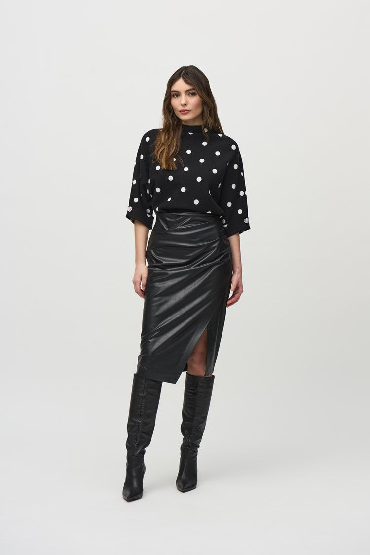 Black Faux Leather Skirt