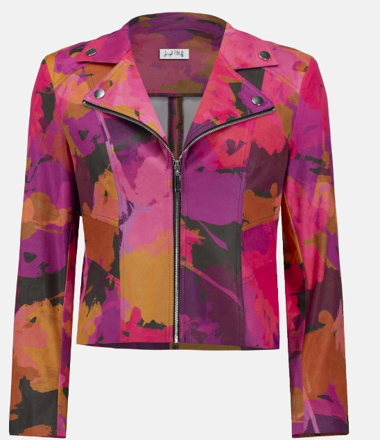 Foiled Faux Suede Jacket