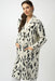 Animal Jacquard Faux Fur Coat