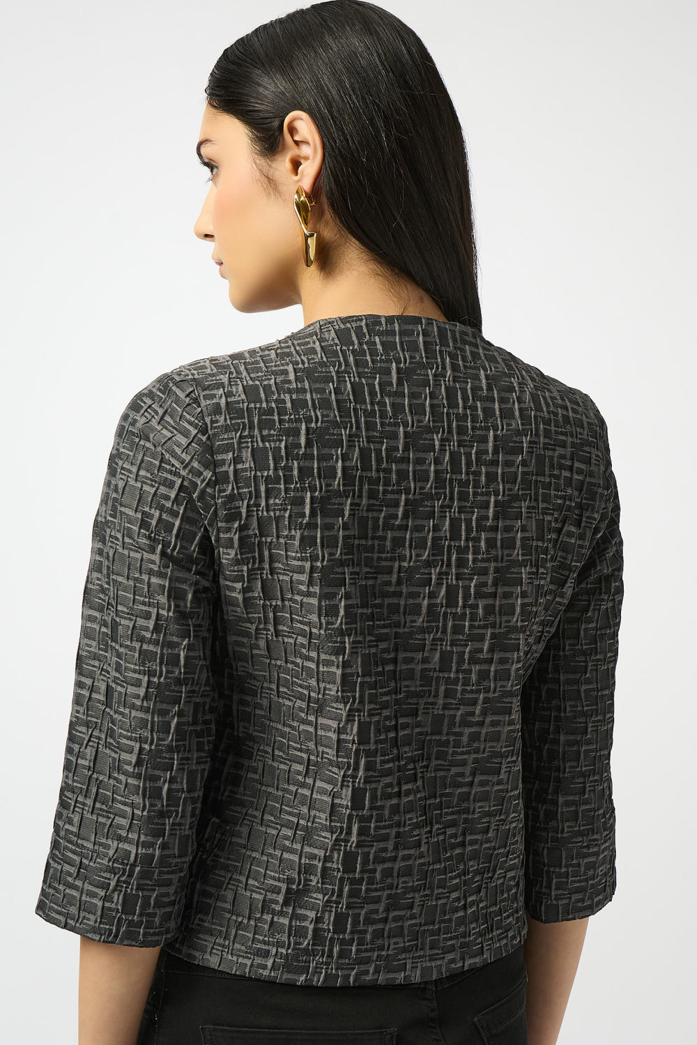 Grey Jacquard Woven Jacket
