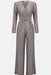 Sparkling Taupe Wide Leg Jumpsuit