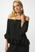 Georgette Off Shoulder Pleated Top