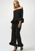 Georgette Wide Leg Pleated Pants
