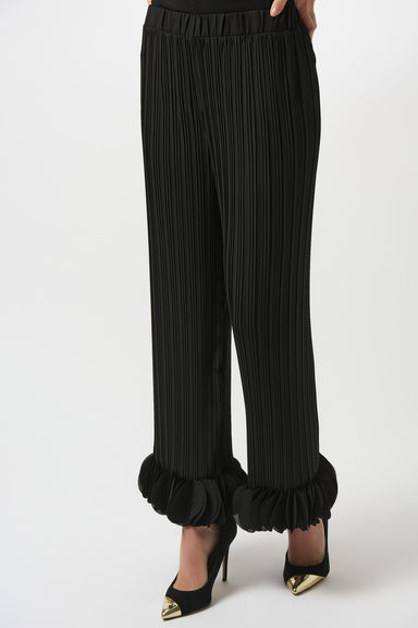 Georgette Wide Leg Pleated Pants