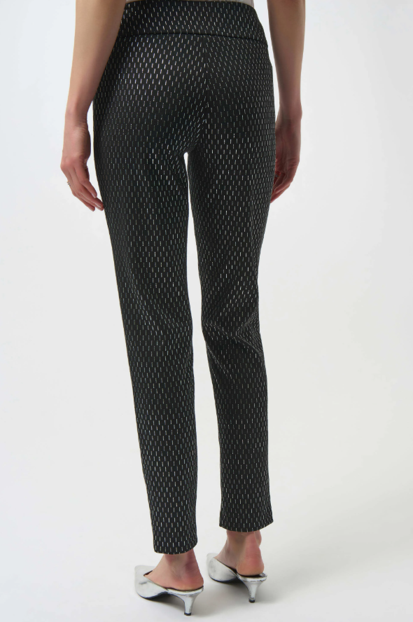 Foiled Heavy Knit Slim Fit Pants