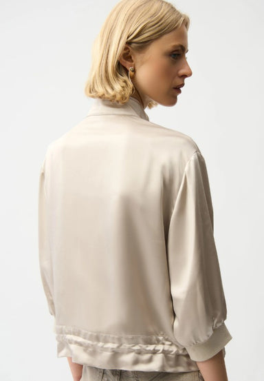 Satin Boxy Blouson Jacket