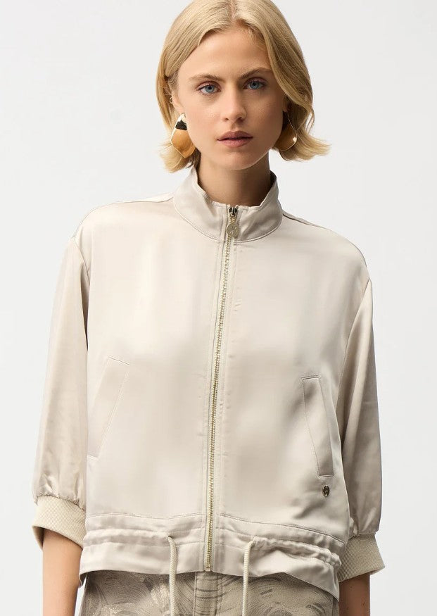 Satin Boxy Blouson Jacket