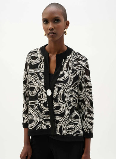 Black & White Novelty Mesh Jacket