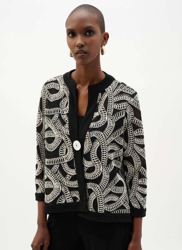 Black & White Novelty Mesh Jacket