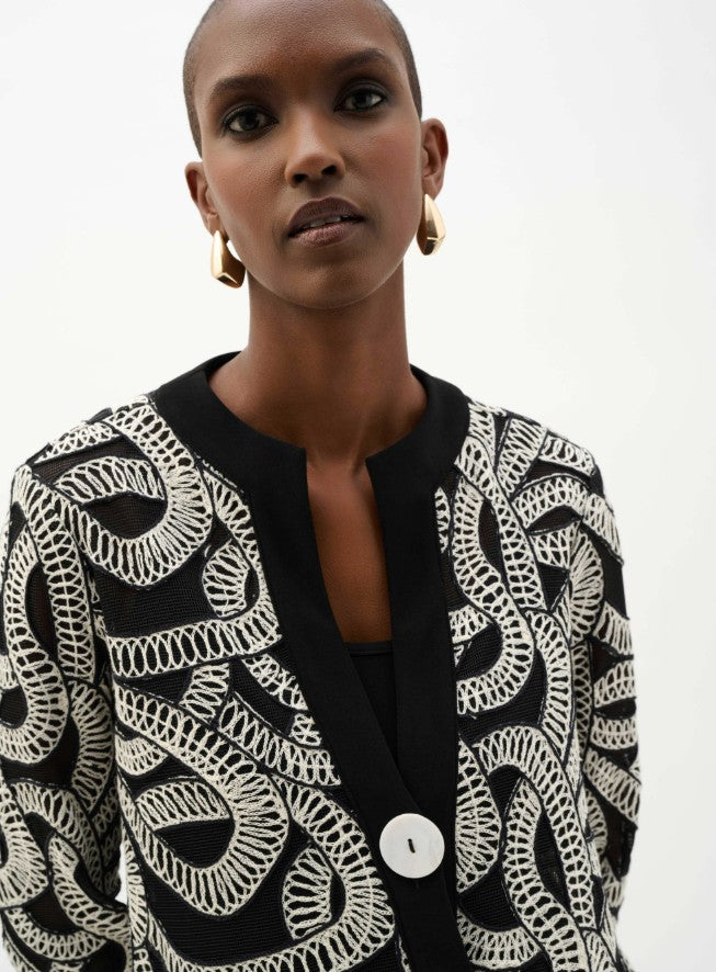 Black & White Novelty Mesh Jacket