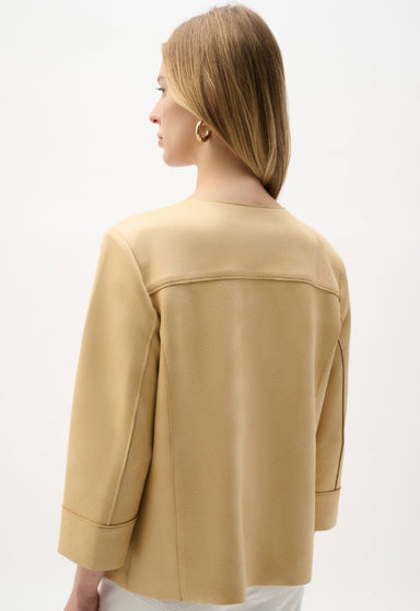 Flax Foiled Scuba Suede Jacket