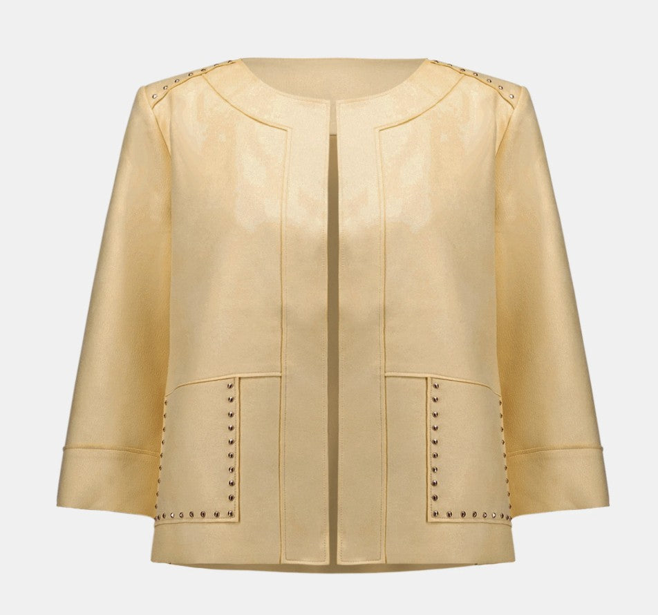 Flax Foiled Scuba Suede Jacket