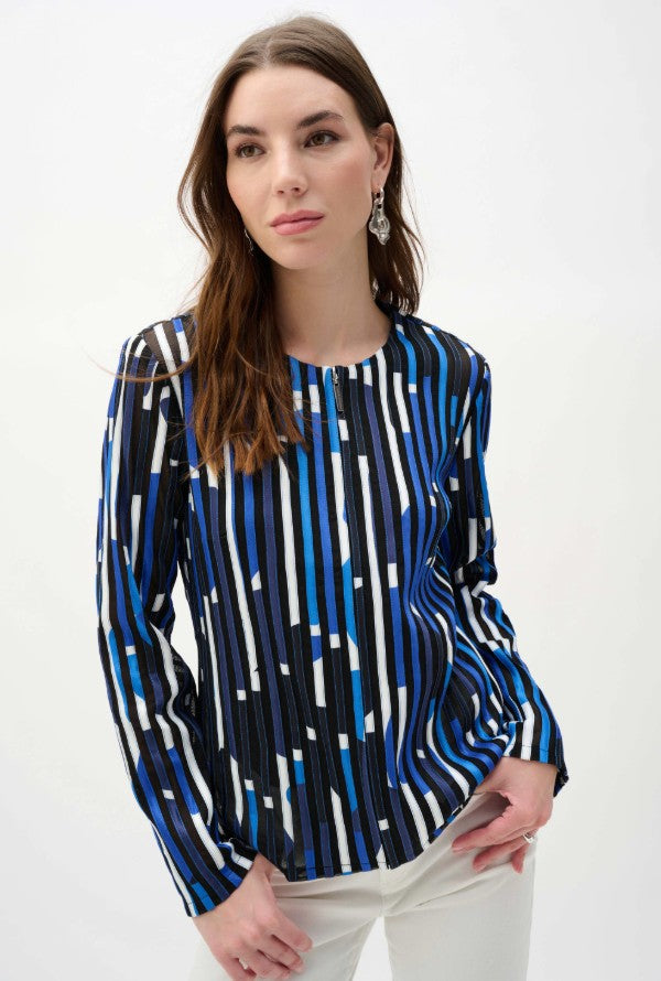 Black & Royal Blue Soutache Jacket