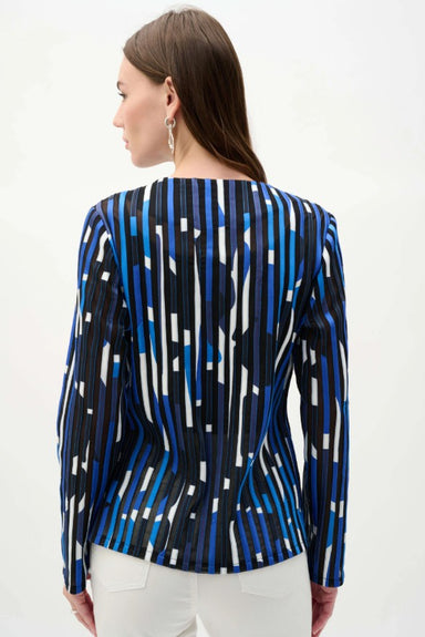 Black & Royal Blue Soutache Jacket