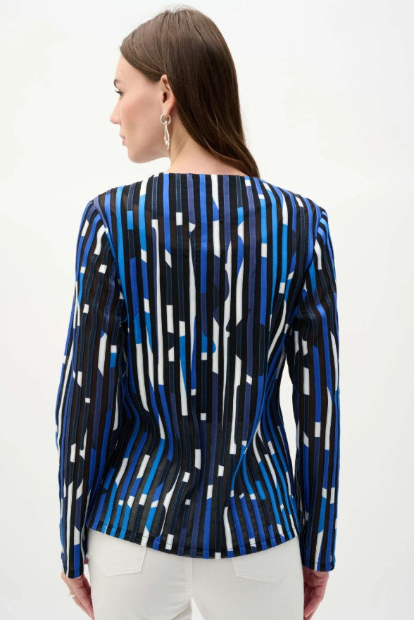 Black & Royal Blue Soutache Jacket
