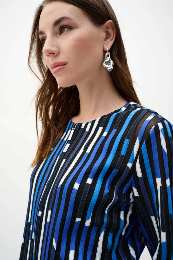 Black & Royal Blue Soutache Jacket