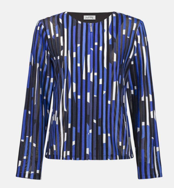 Black & Royal Blue Soutache Jacket